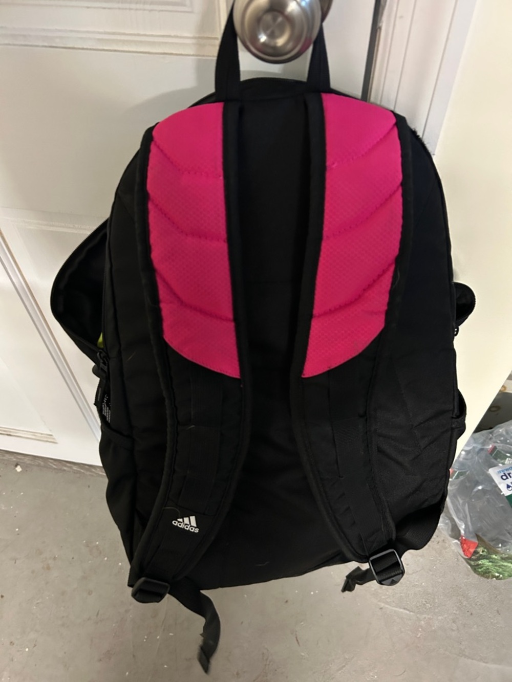 adidas Hot Pink and Black Sports Backpack - Picture 4 of 4